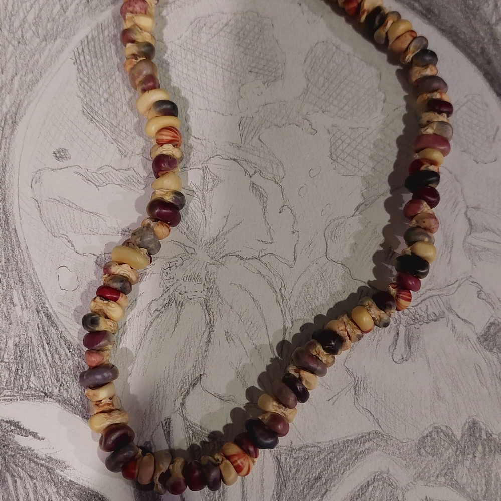 Natural colorful corn necklace